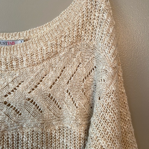 Justfab Tan Open Knit Sweater - Picture 4 of 9